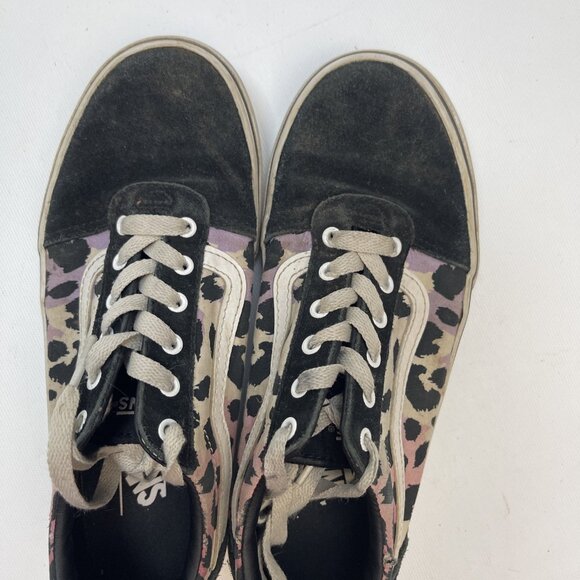 Vans Old Skool Pink Purple Leopard Camo Skater Shoe Low Top Size 4.5 Missy Teen - Picture 9 of 16